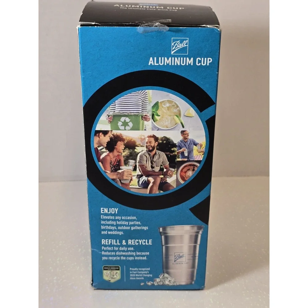 Recyclable Party Cups 20oz 8ct Packs Lot of 10 (2 Missing) Open Box‎ Unused